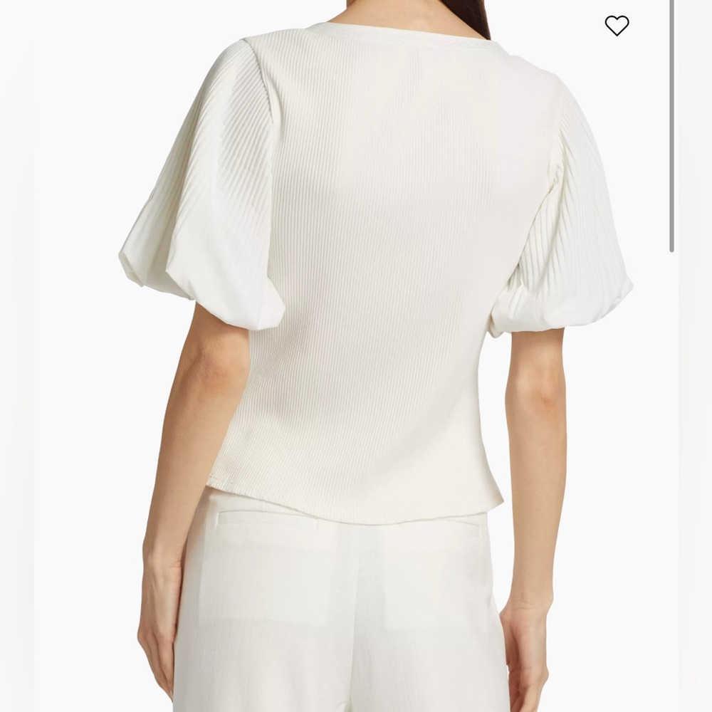 Derek Lam 10 Crosby****Ribbed White Top w/Ballon Sleeves***XS***$225 CURRENT - Picture 3 of 8
